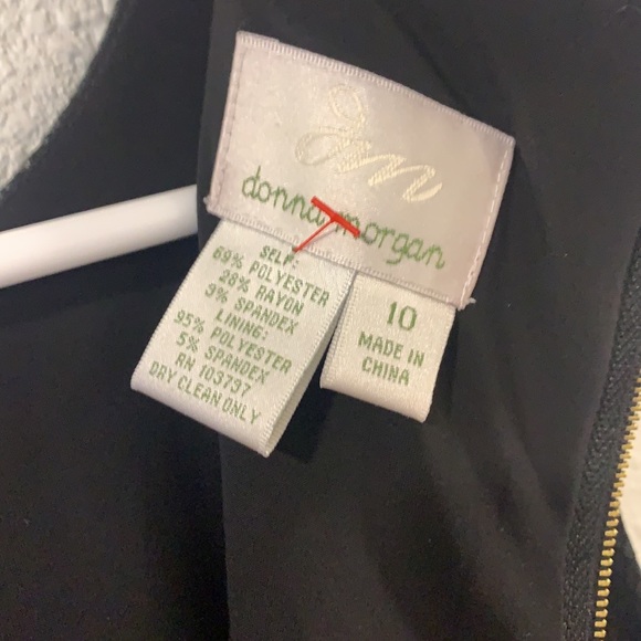 Donna Morgan Black Dress Size 10 - Picture 3 of 3